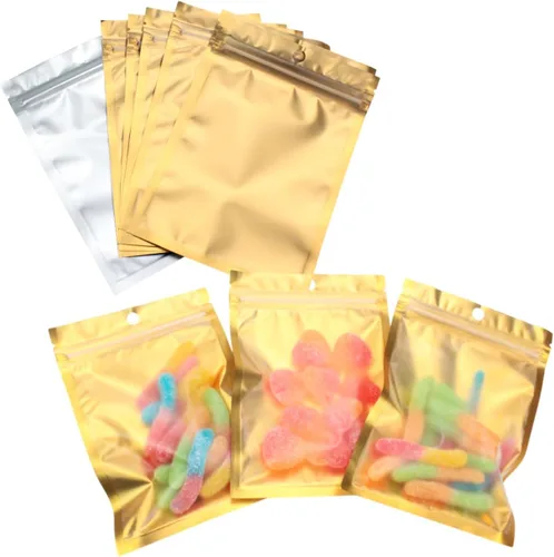 Miniatura 8 de Paquete de 350 bolsas de papel de aluminio resellables y a prueba de olores de Mylar, bolsa con cierre con cremallera para recuerdos de fiesta