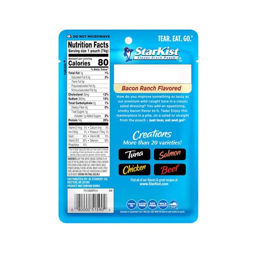 Miniatura 2 de StarKist Tuna Creations Ginger Sesame - Sabor de jengibre y sésamo para atún