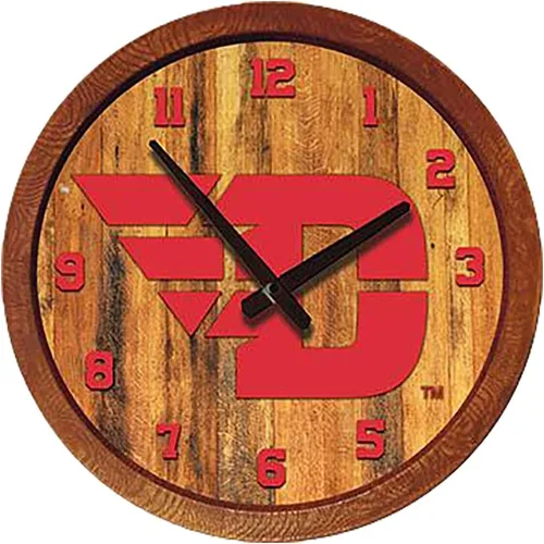 Miniatura 57 de The Fan-Brand NCAA Oklahoma Sooners: Reloj de pared con parte superior de barril de imitación para decoración de bar, decoración de fiesta