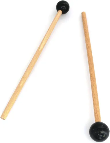 Miniatura 2 de heyous 2 pares de martillo etéreo de tambor de 9.8 x 0.9 in, mazos de acordeón, mango de madera, paletas, instrumentos de percusión adecuados