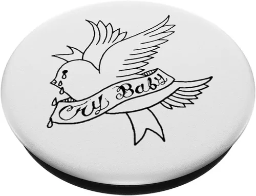 Miniatura 2 de Cry Baby Estético Tatuaje Crybaby Bird PopSockets Swappable PopGrip