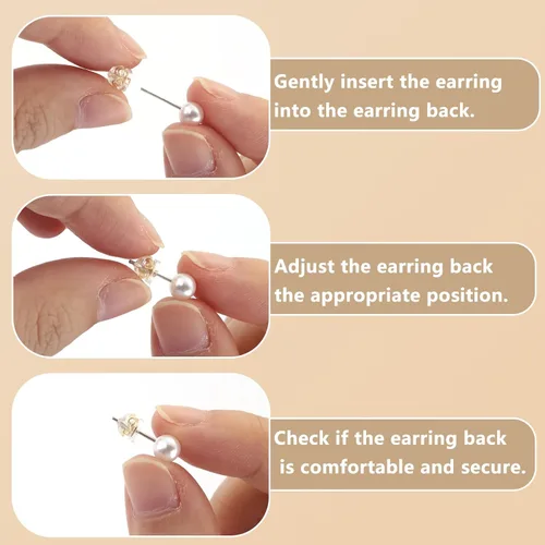 Miniatura 6 de 570 piezas de respaldos de goma para aretes, respaldos de silicona hipoalergénicos, respaldos de plástico transparentes para aretes, tope de bala