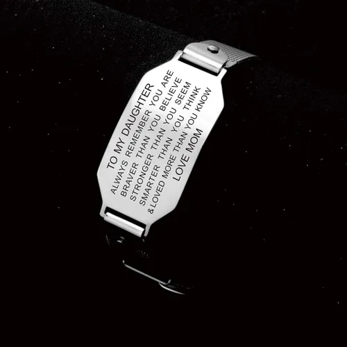 Miniatura 3 de FALOGIJE Regalos de cumpleaños para hija, pulsera inspiradora para hija, joyería con texto en inglés "I Love You", regalos para graduación, Navidad