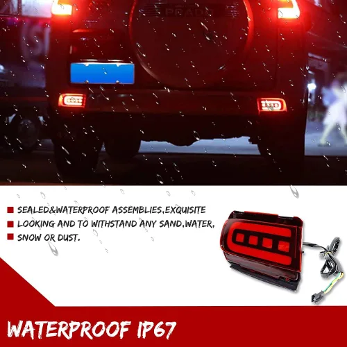 Miniatura 2 de 3D óptico rojo LED parachoques trasero reflectores freno luz trasera lámparas kit para Toyota Land Cruiser PRADO FJ150 2010 2011 2012 2013 2014 2015