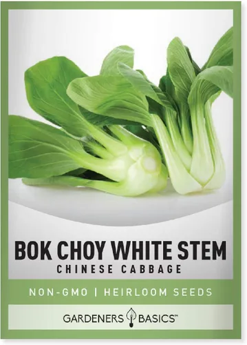 Gardeners Basics, Bok Choy - Semillas de col china para plantar, (Pak Choi) reliquia, variedad vegetal sin OMG, semillas de 0.04 onzas (0.04 oz),