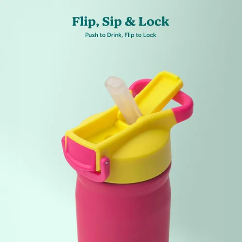 Miniatura 5 de Reduce Hydrate Pro Kids - Botella de agua aislada de acero inoxidable de 14 onzas con pajilla, vaso a prueba de derrames para niños, retención