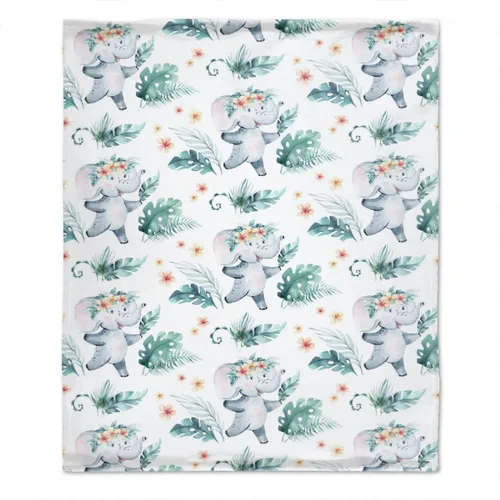 Miniatura 20 de Bonita manta de franela de elefante, ultra suave y acogedora, manta de forro polar ligera y mullida, manta de felpa cálida para sofá, cama, 30 x 40