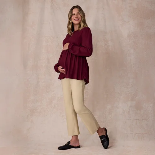 Miniatura 3 de Motherhood Maternity womens Super Stretch Secret Fit Over the Belly Ankle Straight Leg Pregnancy Dress Pants for Work
