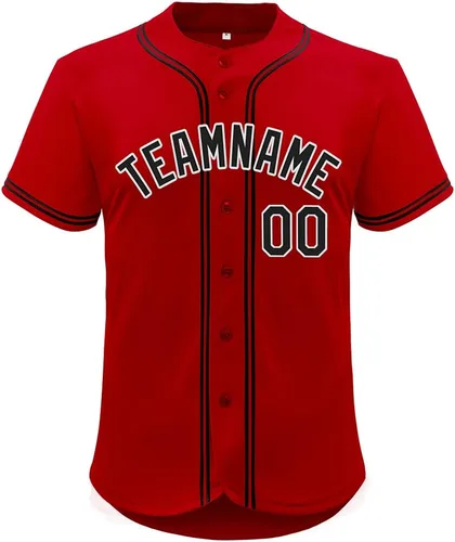 Miniatura 10 de Camiseta de béisbol de malla personalizada con botones y número de nombre cosido personalizado para hombres/mujeres/jóvenes