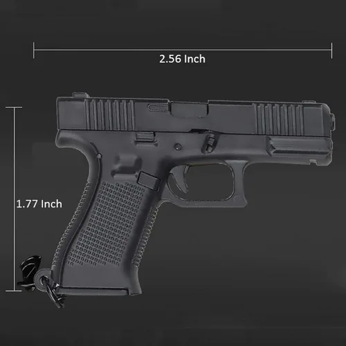 Miniatura 4 de SHANGMAOYO Mini llavero de pistola llavero con forma de pistola llavero táctico pequeño con forma de pistola regalo genial para hombres Negro
