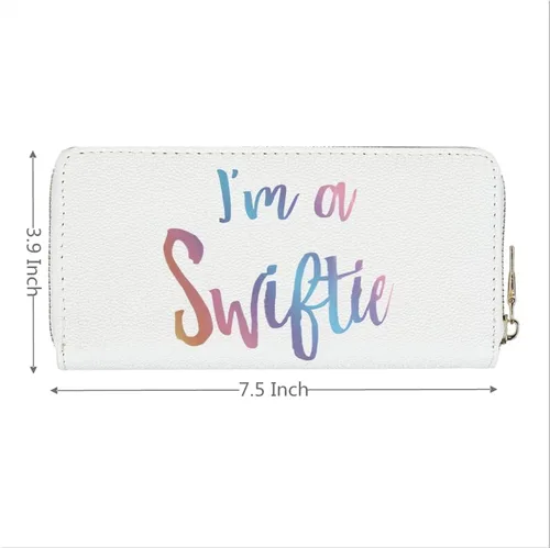 Miniatura 2 de XYZONE Billetera Taylor Team Wallets de piel sintética con cremallera para fanáticos de TS y regalos para amantes de la música Casual