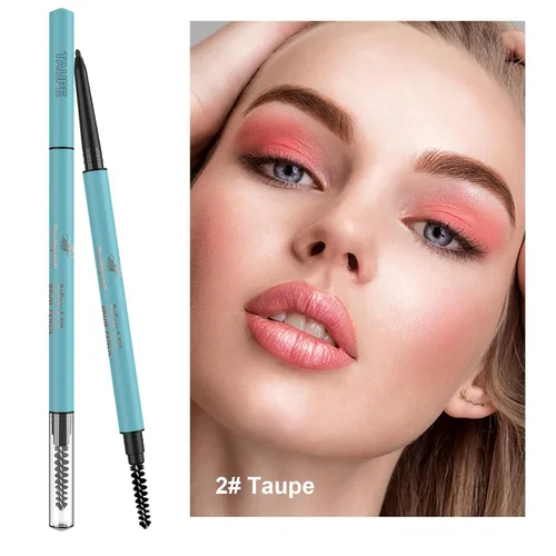 Miniatura 5 de TurritopsisD Define & Fill - Lápiz de cejas (2 unidades), color gris pardo, impermeable, de larga duración, precisión de micropunta, ultrafino, Topo