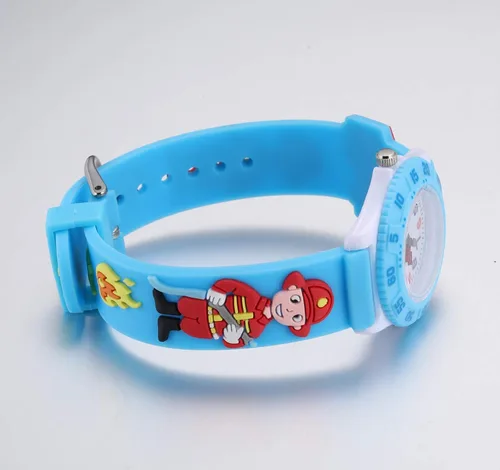 Miniatura 3 de Jewtme Lindos relojes para niños pequeños de 3 a 8 años analógicos para profesores de tiempo 3D, correa de silicona de dibujos animados para niñas