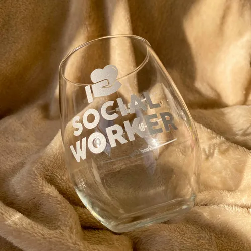 Miniatura 8 de Bad Bananas Regalos de trabajador social para mujeres, copa de vino sin tallo de 21 onzas, no te preguntes, compañero de trabajo de Lcsw - Regalos
