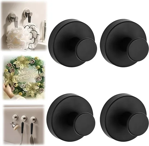 Miniatura 8 de Ganchos de ventosa para coronas en vidrio, ganchos de ventosa para ducha interior, ganchos de corona para puertas delanteras, ganchos de metal