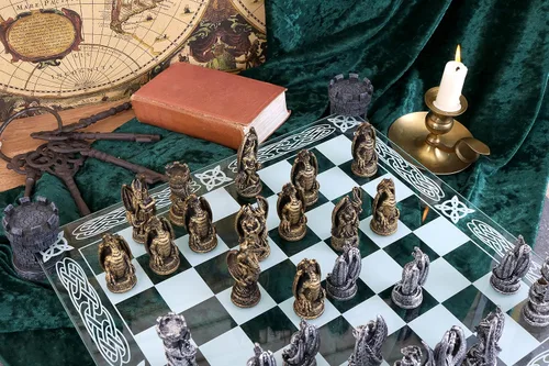 Miniatura 6 de Nemesis Now Juego de Ajedrez Kingdom of The Dragon 16.9 in Bronce