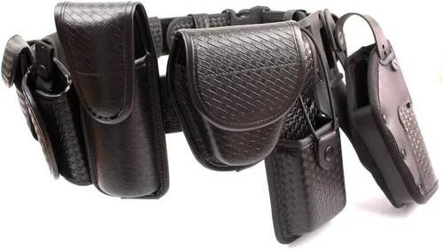 Miniatura 5 de Cinturón táctico de 10 en 1 para policía, equipo de seguridad, cinturón modular de aplicación de la ley con bolsillos Grande