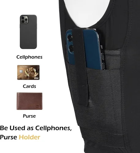 Miniatura 4 de Lilcreek Women's Concealed Carry Crop Tank Tops,Undercover Handgun CCW Tactical Gun Holster Shirt Clothing