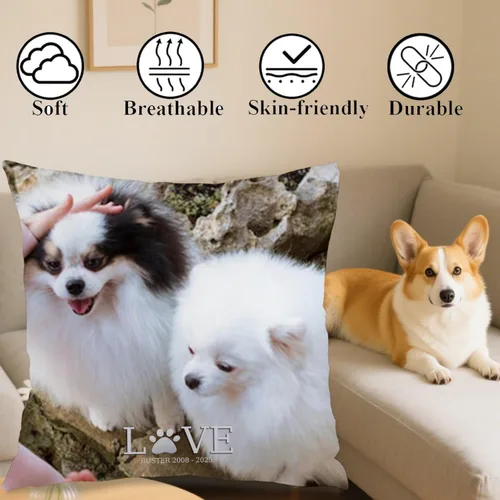 Miniatura 4 de One Photo Personalized Sofa Pillow Case with Custom Message enriching Your Home Style While Providing a Warm and Memorable Gift idea