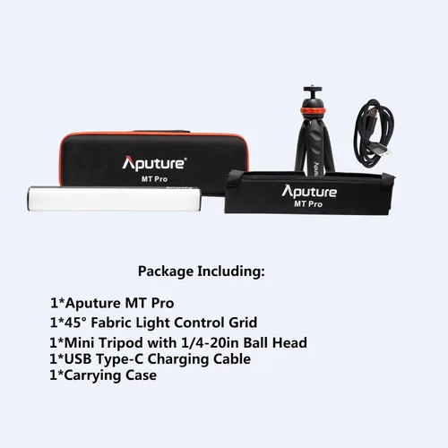 Miniatura 3 de Aputure MT Pro RGB Light Wand Stick 7.5W CCT de 2000K -10000K Salida Pixel-Mappable RGBWW Mini LED Tubo Luz Soporte Sidus Link Bluetooth App Control