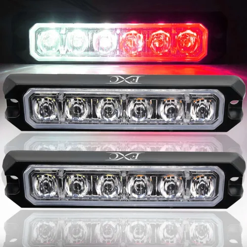 Miniatura 13 de Purishion - Luz estroboscópica con 6 luces LED color ámbar, impermeable, para barra de precaución, 10 patrones intermitentes, apto para automóvil