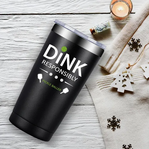 Miniatura 6 de Fufandi Regalos de pickleball para hombres y mujeres – Pickle Ball Dink Responsibly – Navidad, regalos de cumpleaños para los amantes del pickleball
