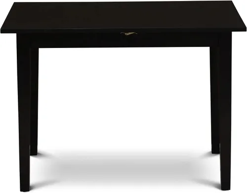 Miniatura 13 de East West Furniture NFAS3-BLK-09 - Juego de mesa de cocina de 3 piezas, incluye una mesa de madera y 2 sillas acolchadas de tela de poliéster azul