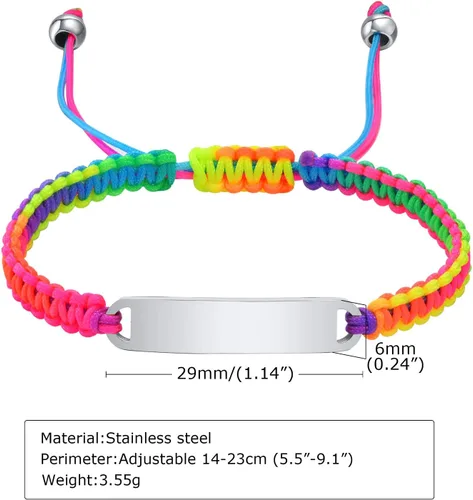 Miniatura 71 de Pulsera de barra para bebé: chapado en oro de 18 quilates, pulsera con placa de identificación personalizada para niños pequeños de mamá, nombre