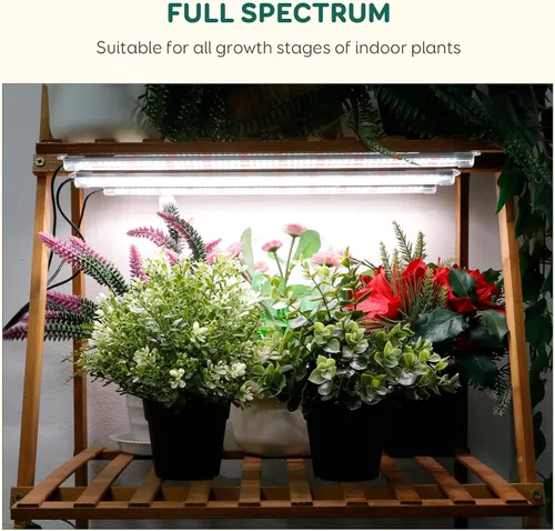 Miniatura 7 de Tiras de luz de cultivo de 2 barras para plantas de interior, luces de plantas de espectro completo de 16 pulgadas, luces de crecimiento similares