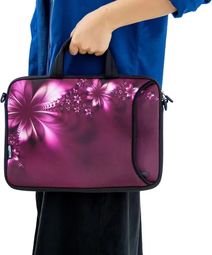 Miniatura 8 de RICHEN - Bolso cruzado con asa para laptops, iPads, libros electrónicos y tabletas infantiles, con bolsillo Flores