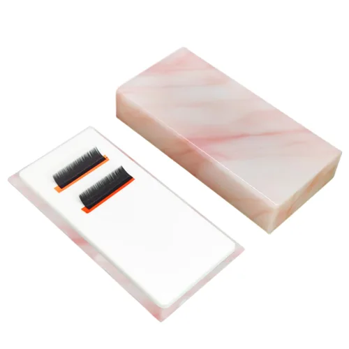 Miniatura 10 de Paleta de injerto de pestañas con cubierta, soporte para azulejos de pestañas acrílicas a prueba de polvo, almohadillas de juntas de almacenamiento