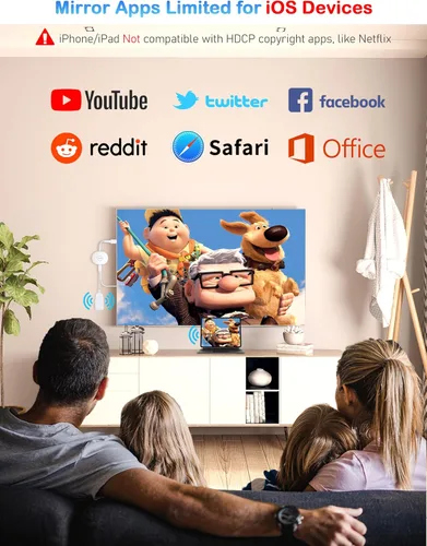 Miniatura 5 de AT-Mizhi Adaptador inalámbrico HDMI Display Dongle 4K 1080P - Pantalla de TV que refleja la fundición de i-Phone/Pad/Laptop a TV/Proyector/Monitor