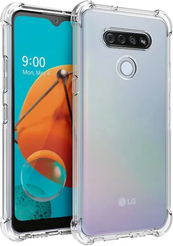 Miniatura 8 de Osophter Funda para LG K51, LG Reflect Funda transparente con flores para niñas y mujeres, esquinas reforzadas transparentes de poliuretano