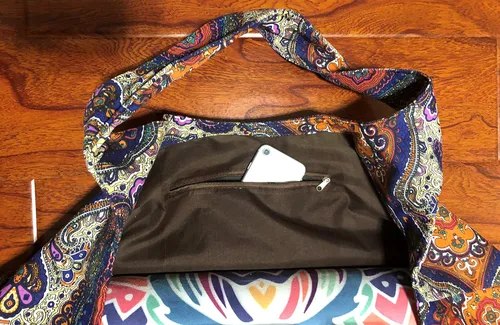 Miniatura 5 de Aozora Bolsa para esterilla de yoga grande con bolsillos para tapetes con bolsillos de almacenamiento multifuncionales, ligera y duradera
