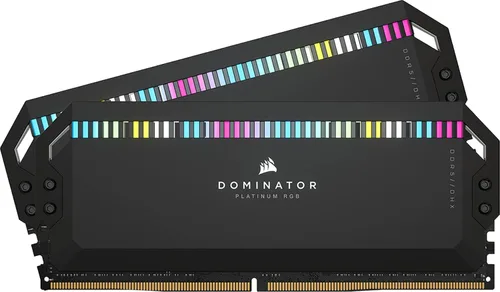 CORSAIR Dominator Platinum RGB DDR5 RAM 32 GB (2 x 16 GB) 6000 MHz CL30 Intel XMP iCUE Memoria de computadora compatible - Negro (CMT32GX5M2B6000C30)