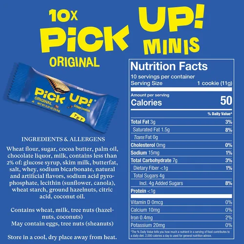 Miniatura 2 de Bahlsen PiCK UP! Minis Original (3 bolsas, 3 x 10 galletas individuales, 30 galletas en total) - Chocolate alemán intercalado entre dos galletas