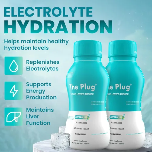Miniatura 6 de The Plug Bebida de desintoxicación y reparación de limpieza del hígado, bebida electrolítica a base de plantas para apoyo y salud hepática, alivio