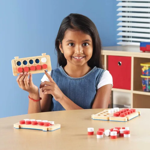 Miniatura 3 de Contador de diez marcos para niños ETA hand2mind Rekenrek (Conjunto de 4)