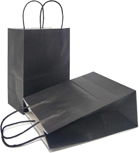 Miniatura 40 de AZOWA Bolsas de regalo mini de papel kraft con asas (Azul claro, 4x2.4x6, 25 piezas)