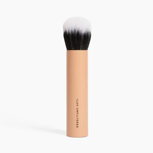 + Lux Unfiltered - Brocha de mezcla facial para maquillaje - Brocha para rubor, bronceador, contorno y base para líquidos o cremas - Para pulir y