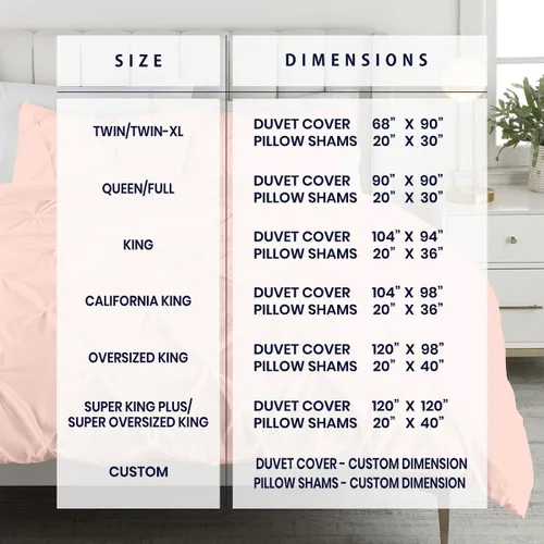 Miniatura 26 de Kotton Culture 1 Pc Twin/Twin XL Size Pinch Pleated - Pintuck Duvet Cover Only - 100% Egyptian Cotton Sateen -1000 TC Luxury Comforter Cover-Zipper