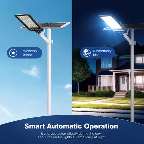 Miniatura 7 de Luces Solares de Calle de 12000W para Exteriores - Luces Solares de Estacionamiento Comercial de 6500K del Anochecer al Amanecer, Luz Solar LED