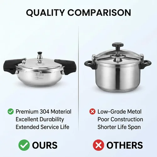 Miniatura 4 de Olla a presión para estufa, olla a presión de cocina 80KPA para el hogar (11.0 in)