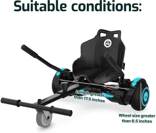Miniatura 5 de Gotrax Hoverboard - Accesorio de asiento de kart para patineta de equilibrio automático de 6.5", 8", 8.5", 10", longitud del marco ajustable