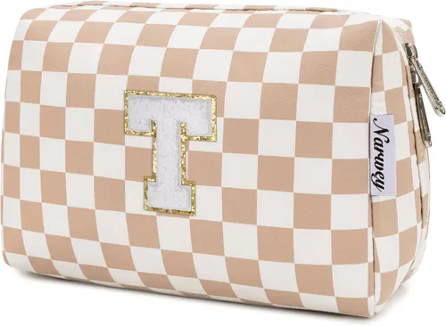 Miniatura 166 de Narwey Bolsa de maquillaje con inicial, regalos de graduación para adolescentes, niñas, niños y adolescentes, cosas de moda de 6 a 18 años, bolsa