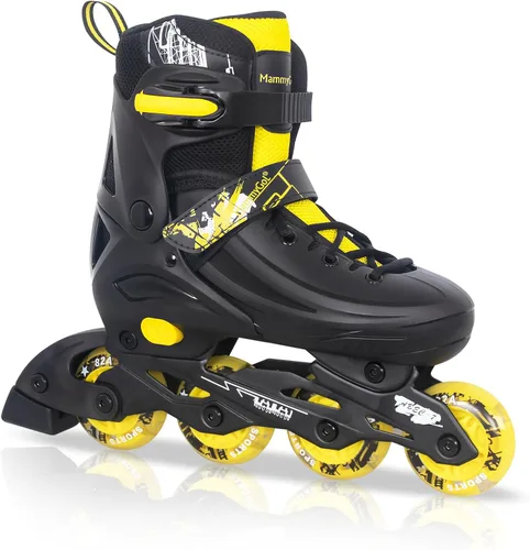 MammyGol Patines en línea ajustables para niños, jóvenes y adultos, todas las ruedas se iluminan, patines de ruedas con cuchillas para interiores y