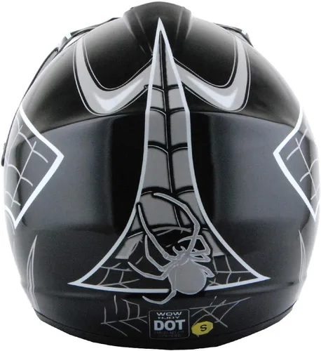 Miniatura 5 de WOW Casco de motocross BMX MX ATV para niños y jóvenes, casco Dianosour Dragon + gafas + guante marciano juvenil: paquete HJOY MG