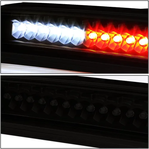 Miniatura 3 de DNA MOTORING Tercera luz de freno LED de carcasa ahumada negra, 3ª lámpara de freno de montaje alto, compatible con Nissan Titan 2004-2014, Negro