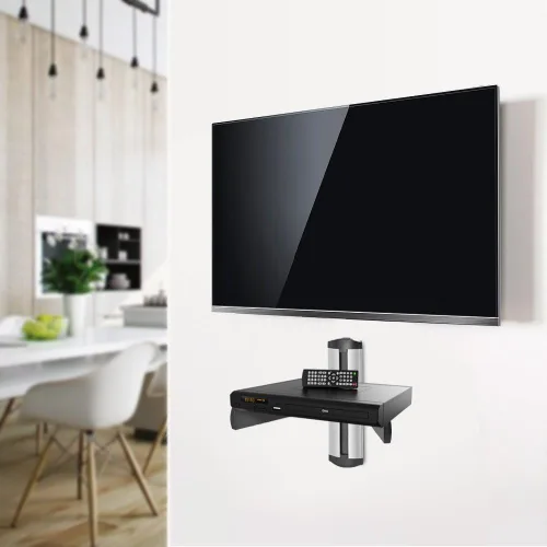 Miniatura 4 de Cmple - Soporte de pared universal ajustable para reproductores de DVD/cajas de cable/consolas de juegos/accesorios de TV - 1 estante