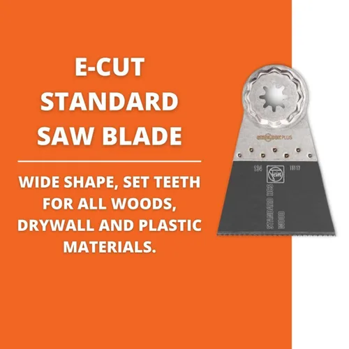 Miniatura 3 de Fein StarLock Plus E-Cut - Hoja de sierra oscilante estándar, forma ancha, 2-1/2 pulgadas de ancho para toda la madera, paneles de yeso y plásticos